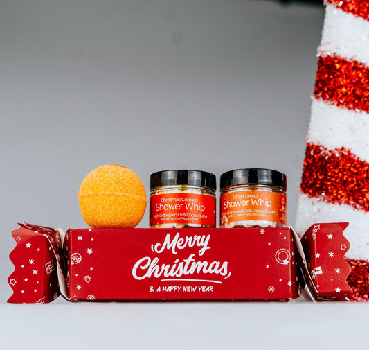 Christmas whipped soap & bath bomb Cracker