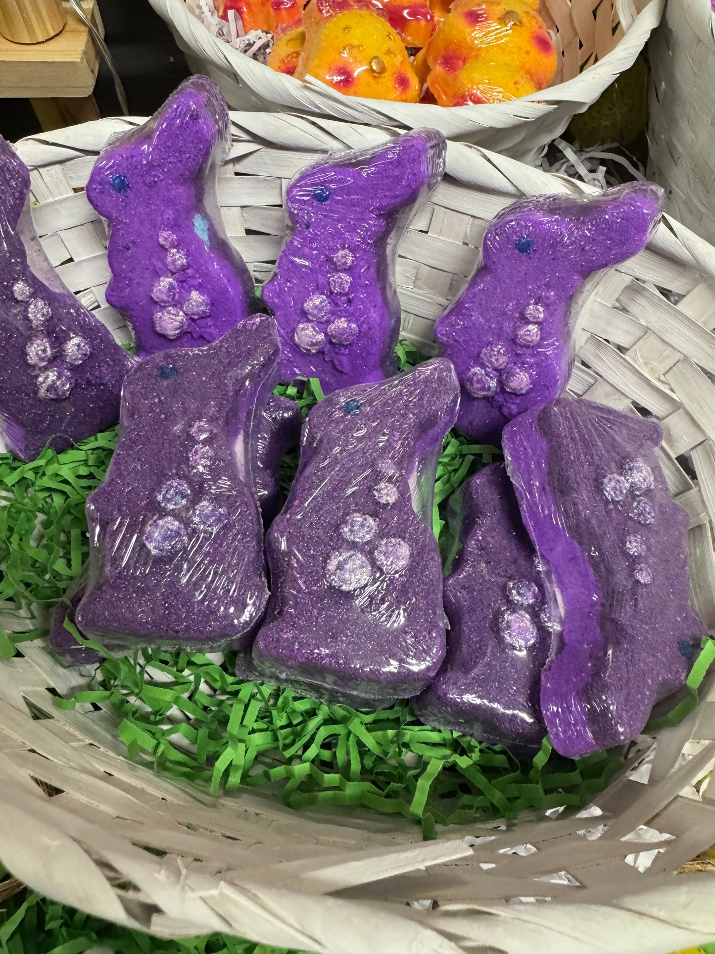 Purple rabbit bath bomb