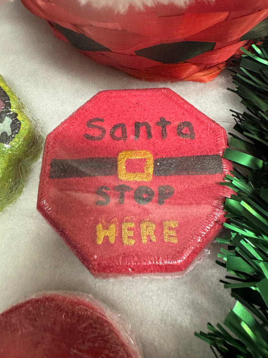 Santa Stop Here Christmas Bath Bomb