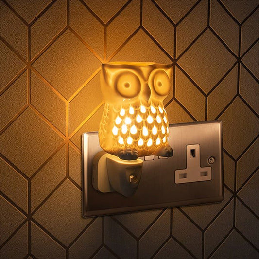 Plug in ceramic owl wax burner