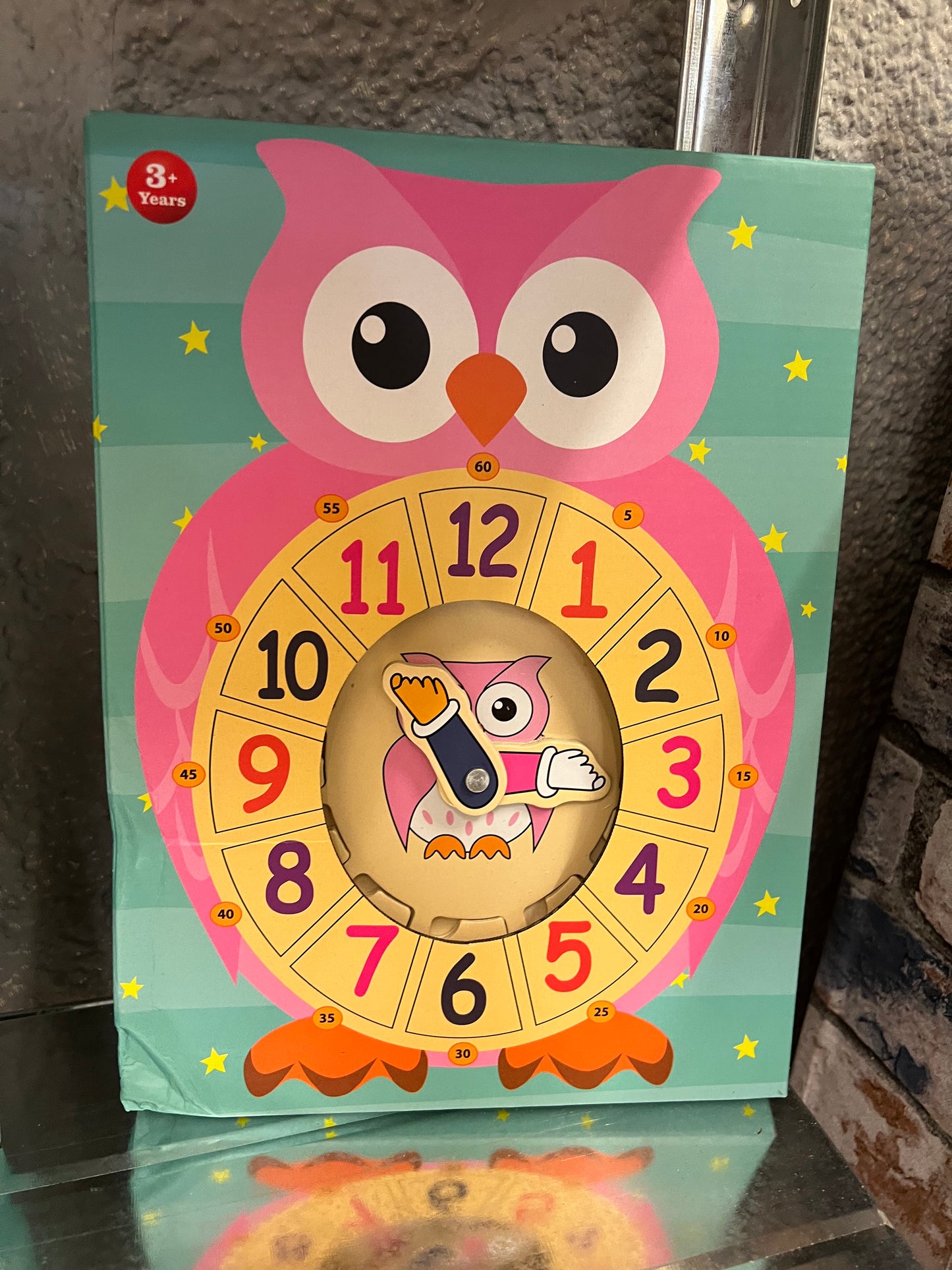 wooden owl children's clock