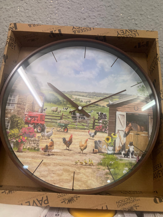 Farm Scene Clock