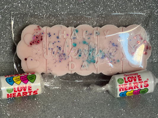 Love Hearts Wax Melt Valentines Slab