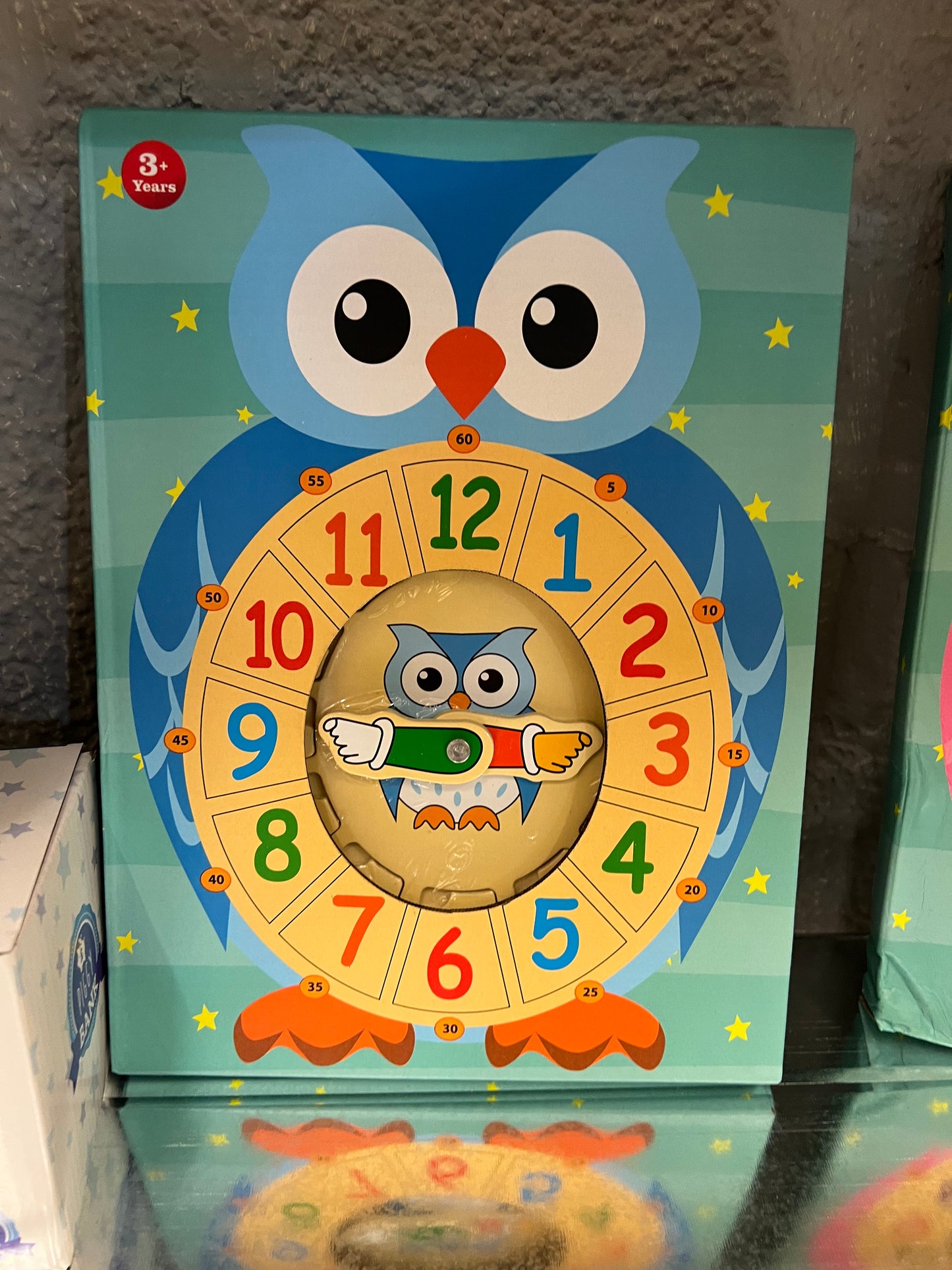 wooden owl children's clock